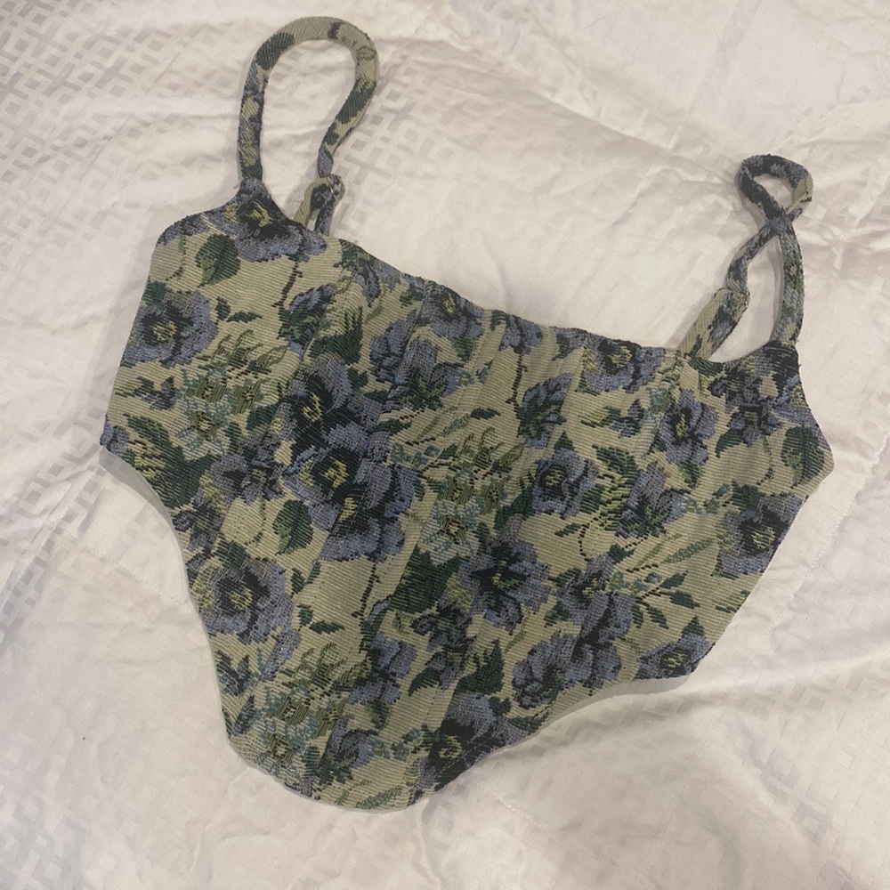 NWT Floral Corset Top
